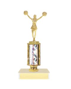 Cheer Trophy -  figure on single column