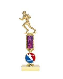 Football Trophy with Custom Mylar Riser